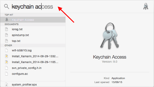 Open Keychain Access