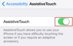 Turn on Assistive Touch
