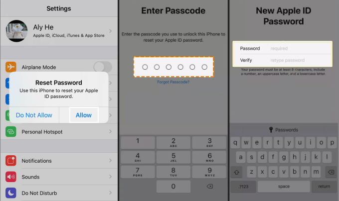 Unlock Apple ID with a trusted device
