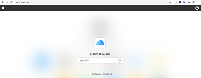 sign in to iCloud.com