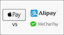 Compare Apple Pay with Alipay and Wechat Pay