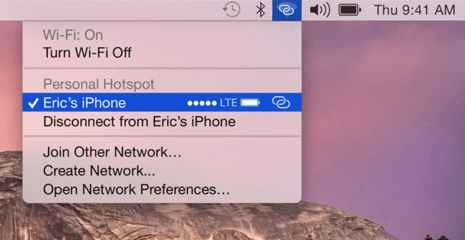 Connect to Instant Hotspot with Mac