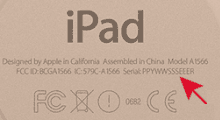 iPad/iPhone serial number