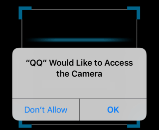App wants to access Camera