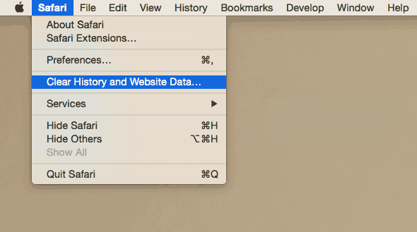 Erase all history and cache from Safari on Mac