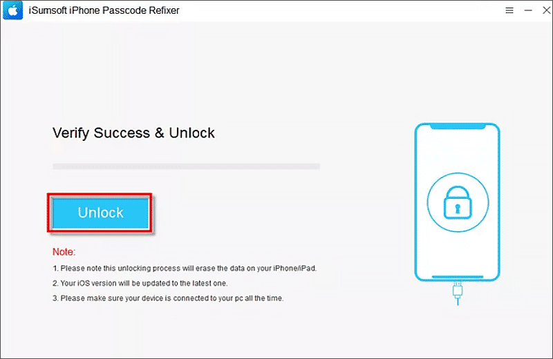 click unlock