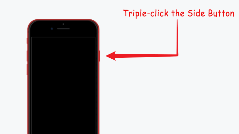 triple click the side button