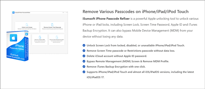 isumsoft iphone passcode refixer