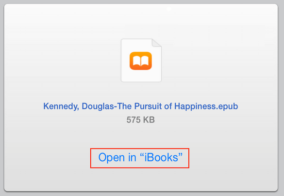 open in ibook