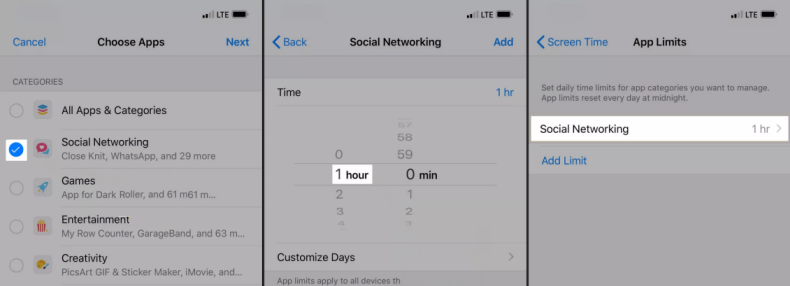 set app limit time