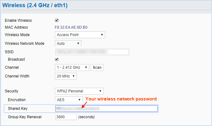 name of the Wi-Fi network