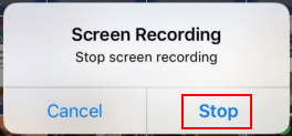 Stop screen recording