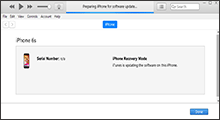 iTunes stuck Preparing iPhone for software update