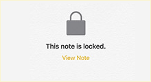 Lock Note with Password/Touch ID/Face ID