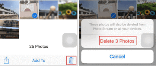 Delete photos from Photo app