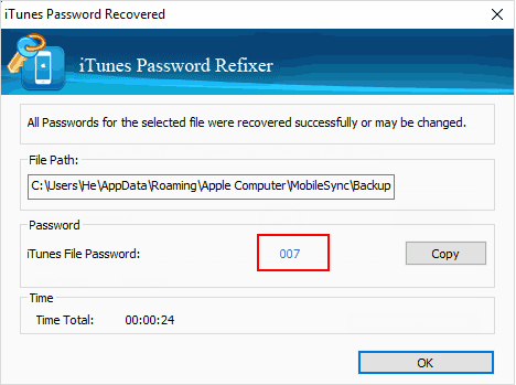 Find iPhone backup password