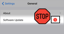 Stop iOS Software Update Notification Reminders