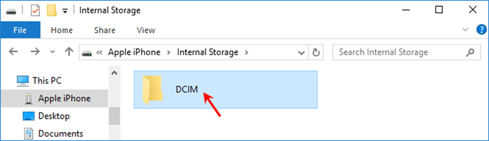double click DCIM folder