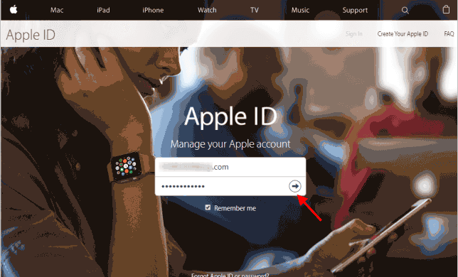 Sign into your Apple ID account page