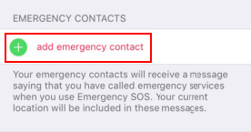 Add emergency contact