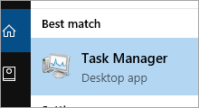open task manager in Windows 10