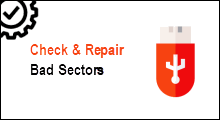 Check and repair bad sectors for USB