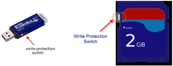 Turn on Write Protection lock