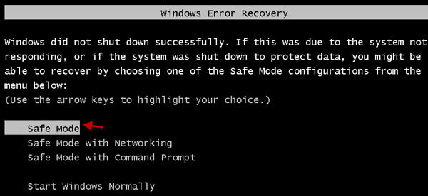 Boot computer into safe mode