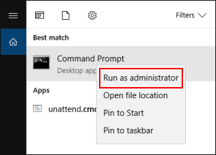 Run cmd as administrator