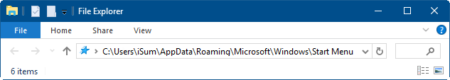 Access to Start menu folder for others