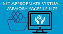 set appropriate virtual memory pagefile size