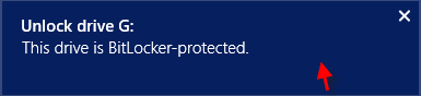 BitLocker protected message