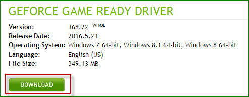 download display driver