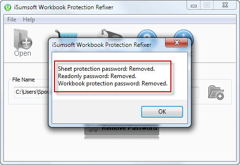 Protection passwords are removed
