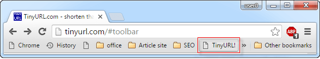 Add tinyurl to your toolbar