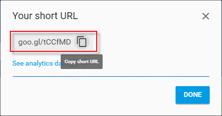 Copy short URL