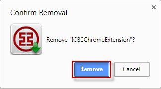Choose remove button