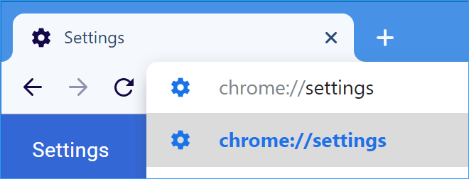 Open Chrome settings page