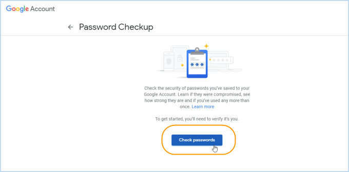 Check Passwords again
