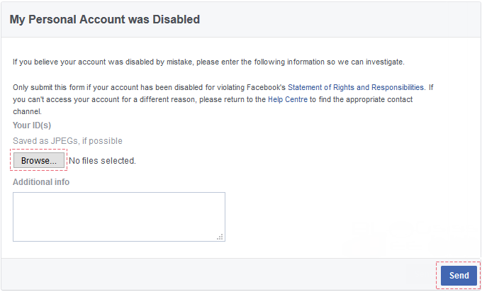 Appeal my Facebook disabled account