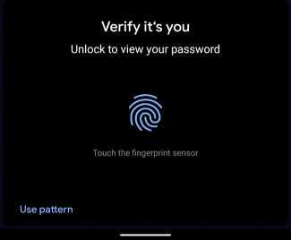 Unlock to view your password