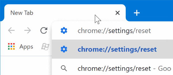 Reset Google Chrome's settings