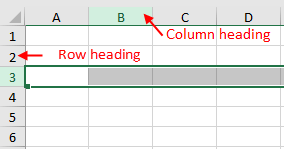 Select entire rows or columns in Worksheet