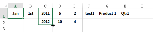 Type the startimg value for the series data
