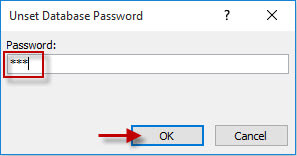 Type database password