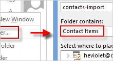 cannot import gmail contacts into outlook