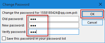change pst password