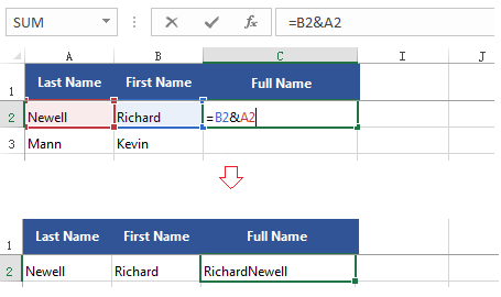 Combine text from multiple cells into one
