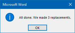 Delete empty pages in Word document