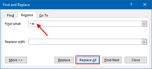 Remove blank pages from Word document